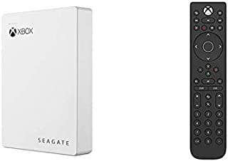 Seagate Game Drive for Xbox 4TB External Hard Drive Portable HDD, USB 3.0  White & PDP Gaming Multipurpose Talon Media Remote Control: Xbox One, Blu-Ray, Streaming Media