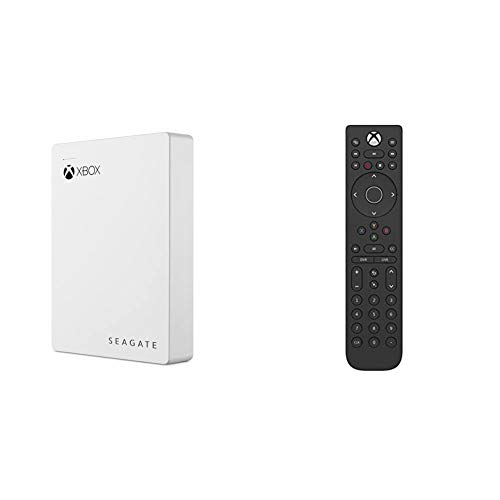 Seagate Game Drive for Xbox 4TB External Hard Drive Portable HDD, USB 3.0  White & PDP Gaming Multipurpose Talon Media Remote Control: Xbox One, Blu-Ray, Streaming Media