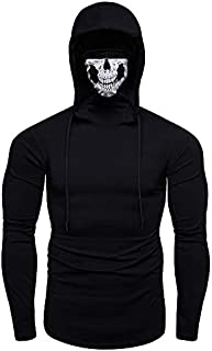 SSDXY Mens Workout Sleeveless Hoodies, Sweatshirt for Men with Neck Gaiter Bodybuilding Athletic Shirt Tank Tops