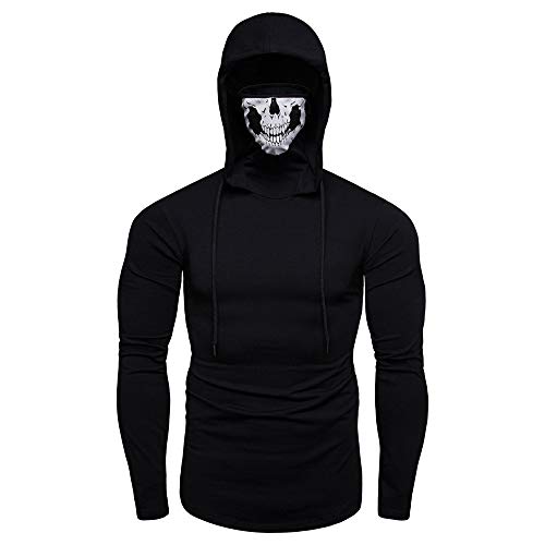 SSDXY Mens Workout Sleeveless Hoodies, Sweatshirt for Men with Neck Gaiter Bodybuilding Athletic Shirt Tank Tops