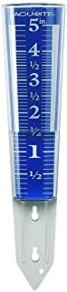 AcuRite 00850A2 5-Inch Capacity Easy-Read Magnifying Rain Gauge, Blue,12.5-inch