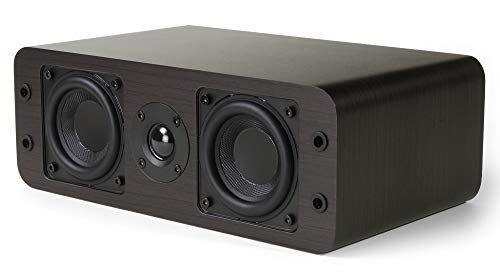 Micca OoO Center Channel Bookshelf Speaker with 3-Inch Woofers and Silk Tweeter (Dark Walnut, Each)