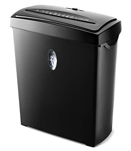 RAGU Paper Shredder, 6-Sheet Capacity Cross-Cut Paper and Credit Card Shredder with Paper Jam Proof System, 2.9 Gallon