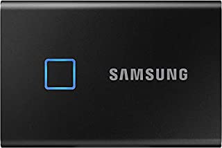 SAMSUNG T7 Touch Portable SSD 1TB - Up to 1050MB/s - USB 3.2 External Solid State Drive, Black (MU-PC1T0K/WW)