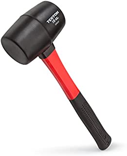 TEKTON 30603 Fiberglass Handle Rubber Mallet, 16-Ounce - Black