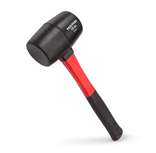 TEKTON 30603 Fiberglass Handle Rubber Mallet, 16-Ounce - Black