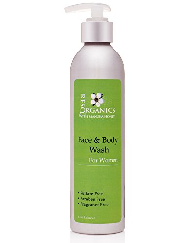 ResQ Organics Gentle Facial Cleanser & Body Wash - All Natural Way To Clean & Moisturize - Also A Perfect Make-up Remover or Shaving Cream