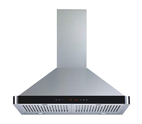 Winflo 30 In. 520 CFM Convertible Stainless Steel Wall Mount Range Hood with Stainless Steel Baffle Filters and Touch Sensor Control