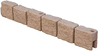 Garden Elements True Form Plastic Flex-Wall Landscape Edging (4 Foot Section- Pack of 4, Cobblestone)