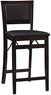 Linon Home Decor Keira Pad Back Folding Counter Stool, 24-Inch