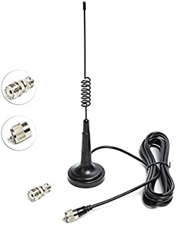 CB Antenna 14 Inch for Handheld CB Radio 27 Mhz Antenna Full Kit with Heavy Duty Magnet Small Mount PL-259 Connector Mobile/Car Radio Antenna Equipped with BNC to SO-239 Adapter by LUITON