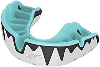 OPRO Platinum Level Mouthguard | Gum Shield for Rugby, Hockey, Boxing, and Other Contact Sports - 18 Month Dental Warranty (Mint/Pearl/Black)