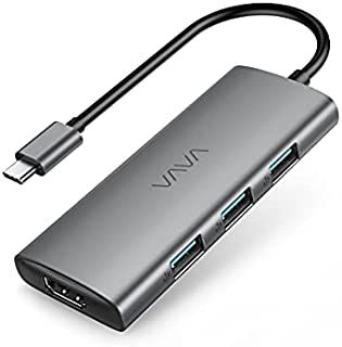 VAVA USB C Hub, 7-in-1 USB C Adapter for MacBook/Pro/Air (Thunderbolt 3), with 4K USB-C to HDMI, 3 USB 3.0 Ports, SD/TF Cards Reader, 100W Power Delivery Dock for iPad Pro/MacBook/Type C Devices