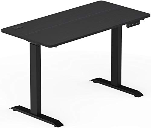 SHW Electric Memory Preset Height Adjustable Computer Desk, 48 x 24 Inches, Black