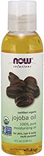 Now Solutions, Organic Jojoba Oil, Moisturizing Multi-Purpose Oil for Face, Hair and Body, 4 Fl Oz