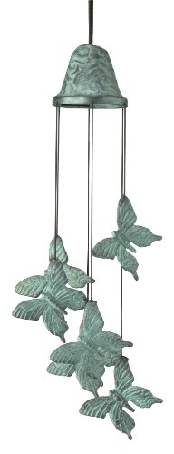 Woodstock Chimes CBC The Original Guaranteed Musically Tuned Chime Habitats-Butterfly, Verdigris