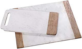 Creative Home Natural White Marble with Mango Wood 18