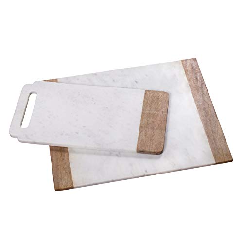 Creative Home Natural White Marble with Mango Wood 18