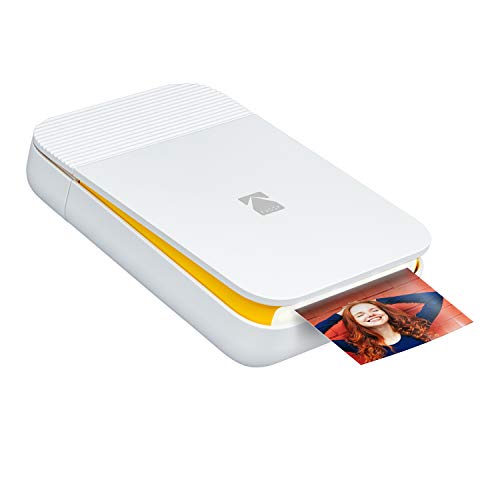 KODAK Smile Instant Digital Bluetooth Printer for iPhone & Android  Edit, Print & Share 2x3 Zink Photos w/ Smile App (White/ Yellow)