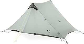 MIER Ultralight Tent 3-Season Backpacking Tent for 1-Person or 2-Person Camping, Trekking, Kayaking, Climbing, Hiking (Trekking Pole is NOT Included), Grey, 2-Person