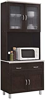 Hodedah Kitchen Cabinet, Chocolate