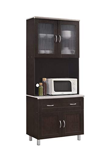 Hodedah Kitchen Cabinet, Chocolate