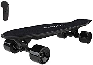 Voyager Neutrino Compact Cruiser Electric Skateboard with Bluetooth Remote | Powerful 350W Brushless Electric Motor, 12.5 MPH Max Speed, 7 Mile Range, Wireless Bluetooth Controller (Black)