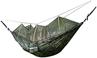 WoneNice Hammock with Mosquito Net, Portable Lightweight Nylon Parachute Multifunctional Hammock with Net and Tree Straps for Camping, Backpacking, Travel, Beach, Yard.