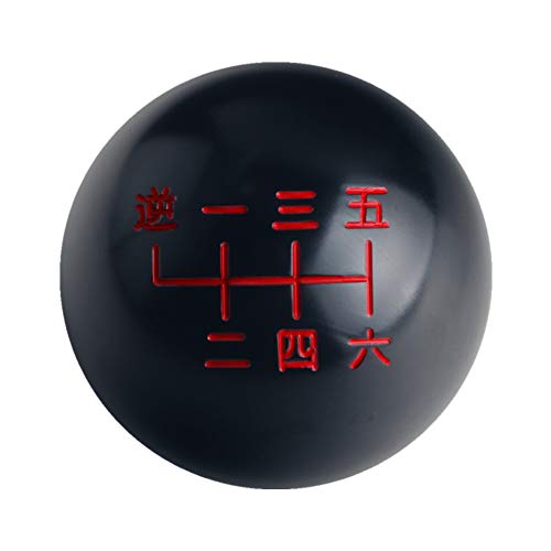 Dewhel 6 Speed Japanese Pistion Brusfed Black Shift Knob Weighted M12X1.25 M10X1.5 M10X1.25 M8X1.25 Short Shifter Reverse on Top Left