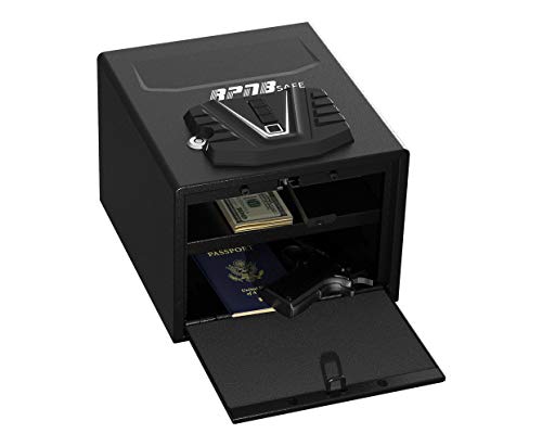 RPNB Gun Security Safe, Quick-Access Firearm Safety Device with Biometric Fingerprint & Digital Key Pad