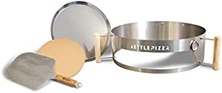 Made in USA KettlePizza Deluxe USA Pizza Oven Kit for Kettle Grills - Includes Stone and Metal Peel, KPDU-22