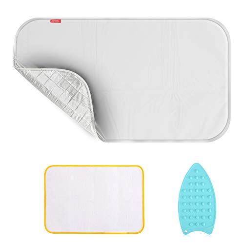 Ironing Blanket Ironing Mat,Second Generation Upgraded Thick Portable Travel Ironing Pad,Isolate Heat Pad Cover for Washer,Dryer,Table Top,Countertop,Ironing Board for Small Space-19 x 33 inch