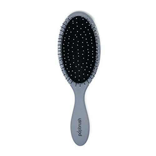 Popband London | Popbrush Hair Brush | London Rain Grey | Perfect For Thick or Thin Hair and Extensions | Kind-to-Your-Hair Soft Bristles | Detangles Wet or Dry Hair | 1 Pc