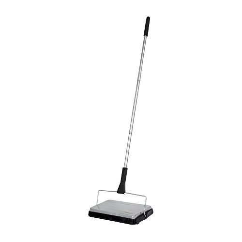 Casabella Compact Carpet Sweeper, Silver and Black, Boxed