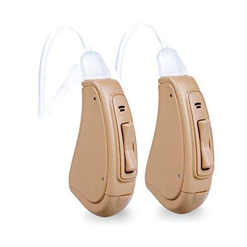 OTOFONIX Elite Digital Hearing Amplifier to Aid and Assist Hearing, Noise Cancelling (Pair, Beige)