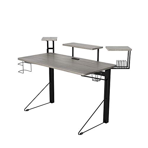 DAR CORE Computer Gaming Desk, Standard, Gray/Black