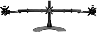 Ergotech Triple LCD Monitor Desk Mount Stand with Telescopic Wings, Fully Adjustable Mount for 3 Screens up to 27 inches, 25 lbs. Weight Capacity per Pivot, Black