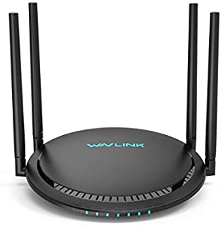 AC1200 Smart WiFi Router,WAVLINK Touch Link Gigabit Ethernet 5GHz +2.4Ghz Dual Band1200Mbps Wireless Internet High Power Router, 4x5dBi Omni Directional Antennas WiFi Router for Online Game&HD Video