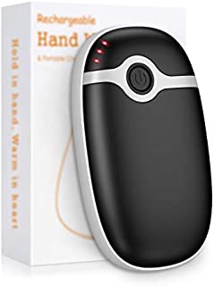 Riapow Hand Warmers Rechargeable 10000mAh, Electric Hand Warmer Battery Powered Handwarmers Long-Lasting Heater Pocket Warmer, Gift for Girlfriend & Boyfriend