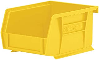 Akro-Mils 30210YEL AkroBins Plastic Storage Bin Hanging Stacking Containers, (5-Inch x 4-Inch x 3-Inch), Pack of 24, Yellow