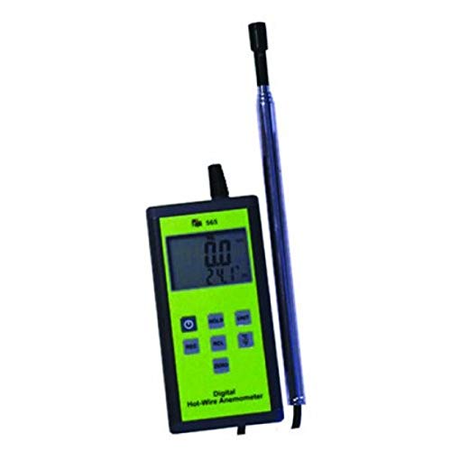 TPI 565C1 Digital Anemometer with Hot-Wire Probe, 0.2 to 20 m/s Velocity, -20 to +80° C Temperature