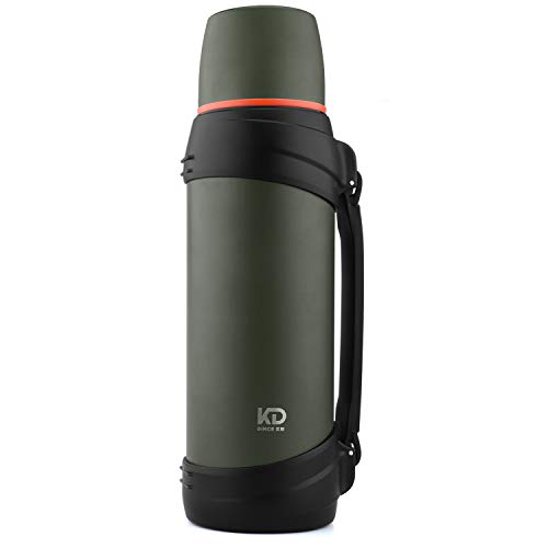 OKADI Large Coffee Thermos for Travel - 85oz Vacuum Insulated Bottle with Plastic Cup - Stainless Steel Double-Wall Vacuum Insulated Technology