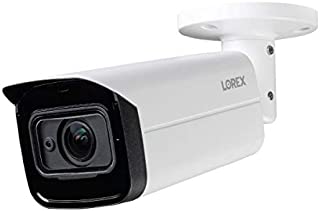 Lorex C861CF Indoor/Outdoor 4K Ultra HD MPX Analog Motorized Varifocal Security Bullet Camera with Color Night Vision, 4x Optical Zoom, 150ft Night Vision,Supports HD-CVI, HD-TVI, AHD, and CVBS, White