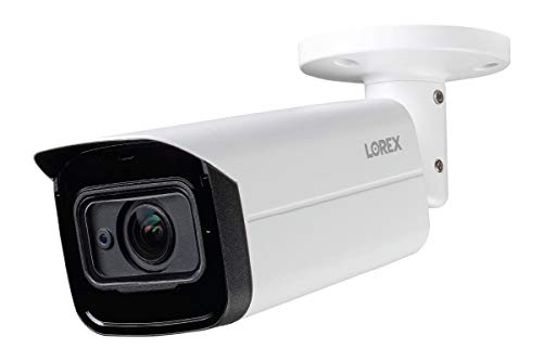 Lorex C861CF Indoor/Outdoor 4K Ultra HD MPX Analog Motorized Varifocal Security Bullet Camera with Color Night Vision, 4x Optical Zoom, 150ft Night Vision,Supports HD-CVI, HD-TVI, AHD, and CVBS, White