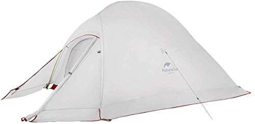 Naturehike Cloud-Up 2 and 3 Person Lightweight Backpacking Tent with Footprint with Snowskirt - 4 Season Free Standing Tent Ultralight Waterproof Backpack Camping Tent (2P - Gray (Upgrade))