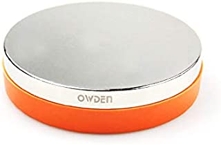 OWDEN Professional Steel Bench BlockNo Rebound), Metal Bench Block for Jewelry Stamping Tool,(Diameter: 3 Inches, Height: 3/4 Inch) Steel Part: Mirror Polishing with Chrome Plating.