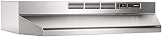 Broan-NuTone 413004 Non-Ducted Ductless Range Hood with Lights Exhaust Fan for Under Cabinet, 30-Inch, Stainless Steel