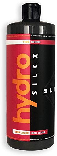 HydroSilex Slick Car Tire Shine Gel and Conditioner. SIO2 Infused, No Sling Formula. Enhances Tires Color & Finish, Leaves Your Tires Looking Clean for Weeks. (16oz)