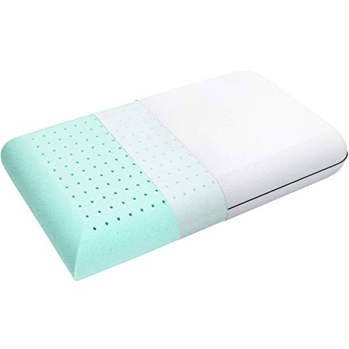 Baceight Memory Foam Pillow Standard Cooling Gel Hypoallergenic Breathable Supportive Bed Firm Pillow with Removable Washable Cover for Side Sleepers, Back, Stomach