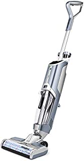 Wet Dry Vacuum Cleaner, AlfaBot T30 Cordless Vacuum Cleaner and Mop for Hardwood Floor and Area Rugs, Self Cleaning Wet-Dry Floor Cleaner with Dual Tank Techonology, Water Spray, Voice Assistance